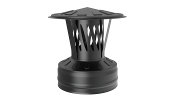 Оголовок с и/г, ф 150х220, AISI 439/439, 0,5мм/0,5мм, (К), тип-2 (черный 1000)