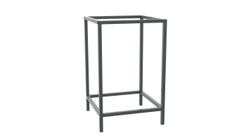 Опора напольная 245х270х530 (ф 130-160 Н), Ст3 20х20х1,2мм, серая