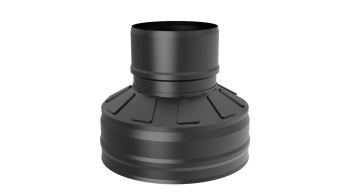 Оголовок-переход ф 120х200, AISI 439/439, 1,0мм/0,5мм, (К), тип-2 (черный 1000)