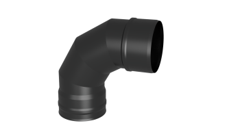 Отвод 90*, ф 200, AISI 439/1,0мм, тип-2 (черный 1000)