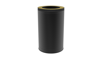 Сэндвич-труба 1,0м, ф 250х310, AISI 439/439, 1,0мм/0,5мм, (К) (черный 1000)