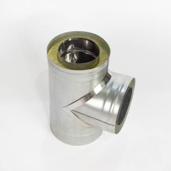 (GS) Тройник-термо 90*, 150х200, AISI 430/Оц, 0,5мм/0,5мм, (К), h=380мм