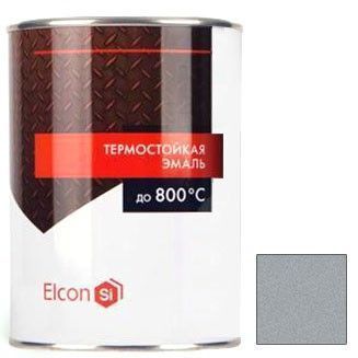 Эмаль Элкон термостойкая серебристо-серая 1 л (до 600°С) С/П