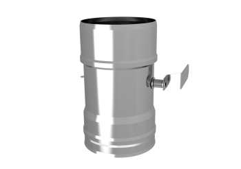 (С/П) Шибер 0,2 м, ф 115, AISI 439/1,0мм (ручка+пружина) тип-3