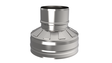 Оголовок-переход ф 115х200, AISI 439/439, 1,0мм/0,5мм, (К), тип-2