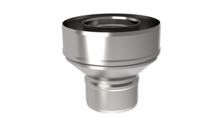 Старт-сэндвич Х/П-М, ф 100х160, AISI 439/Оц, 0,5мм/0,5мм, h=185мм