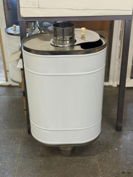 Бак на трубе для печи, 50л, ф 115, AISI 439/0,8мм, (штуцер 3/4")
