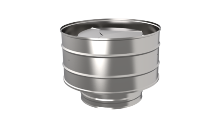 Оголовок с дефлектором, ф 120х220, AISI 439/439, 0,5мм/0,5мм, (К), h=280мм
