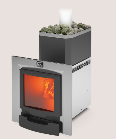 Печь банная Теплодар Русь 12 ЛНЗП профи с дверкой панорама 16 (1.1)