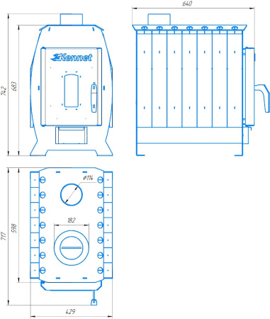 Печь отопительная Kennet Ария 100