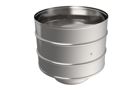 Зонт с дефлектором, ф 160, AISI 439/0,5мм, h=210мм