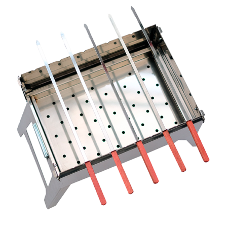 Мангал Сибирь - 10 Н складной из нержавеющей стали