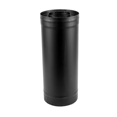 Сэндвич-труба 1,0м, ф 115х200, AISI 439/439, 1,0мм/0,5мм, (К) (черный 1000)