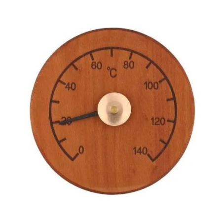 Термометр Банная станция 4Living механический, круглый (ольха)