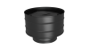 Оголовок с дефлектором, ф 115х200, AISI 439/439, 0,5мм/0,5мм, (К), h=230мм, тип-2 (черный 1000)