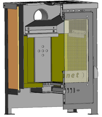 Печь-камин Kennet Гермес с плитой 7кВт М25