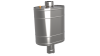 Бак на трубе для печи, 50л, ф 115, AISI 430/0,5мм, (штуцер 3/4")(черный 1000)