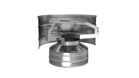 Оголовок с дефлектором, ф 120х200, AISI 439/439, 0,5мм/0,5мм, (К), h=230мм, тип-2